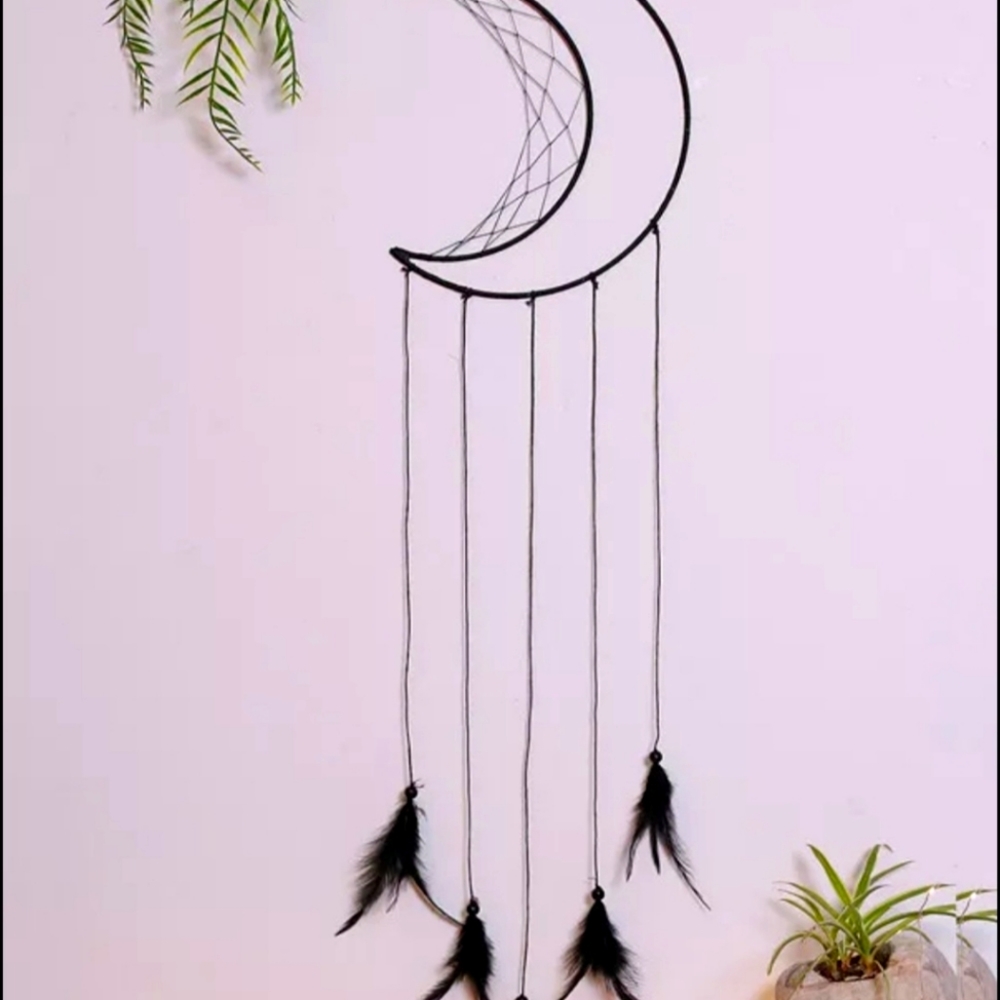 Black moon dreamcatcher decor